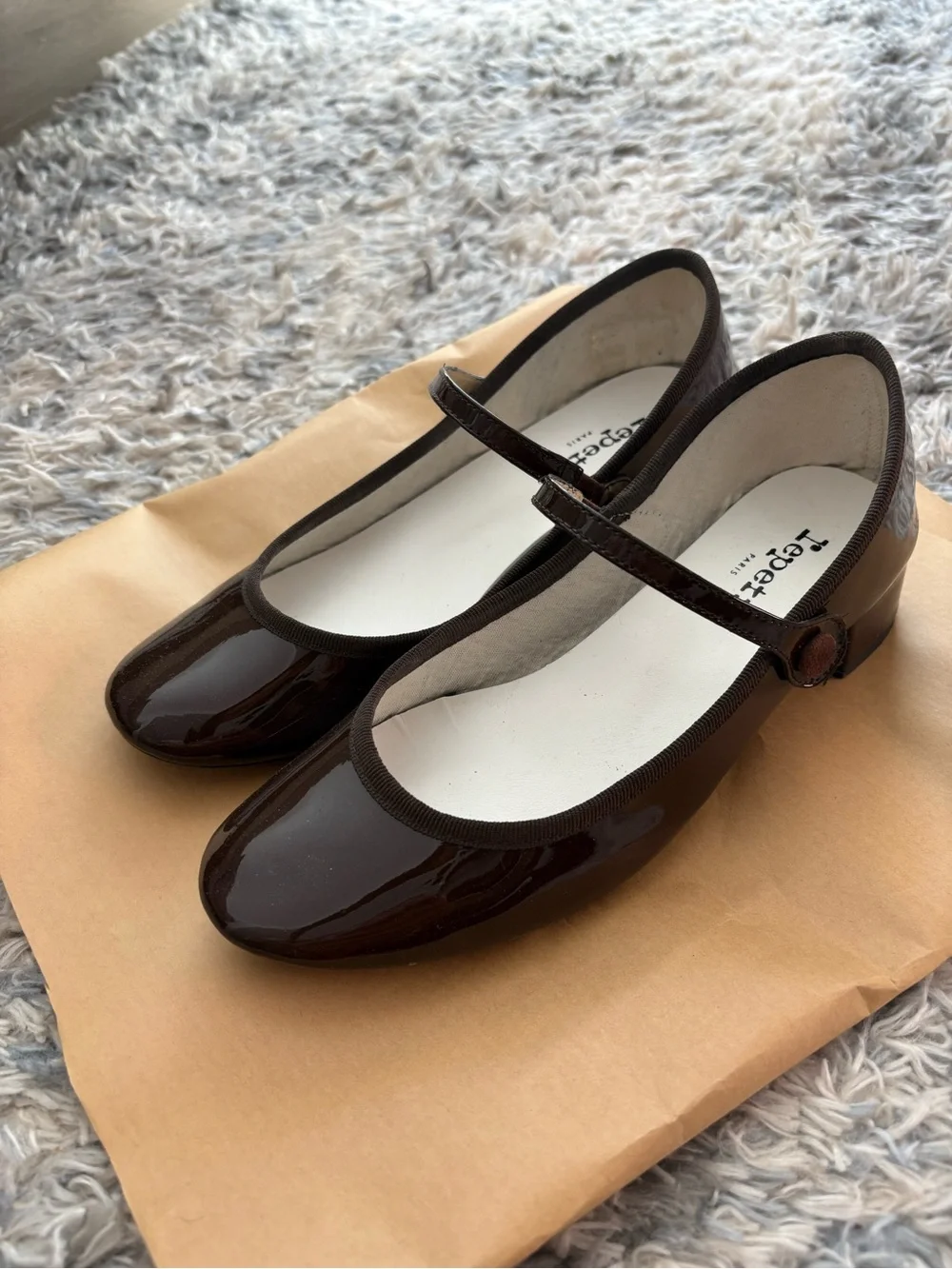 Repetto Rose Sole Rubber Mary Janes - oxblood red kitten heel size 36
